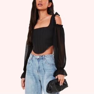 Worn once. Missguided corset top, size 4
